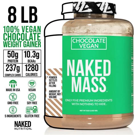 naked vegan mass|Vegan Weight Gainer Supplement 